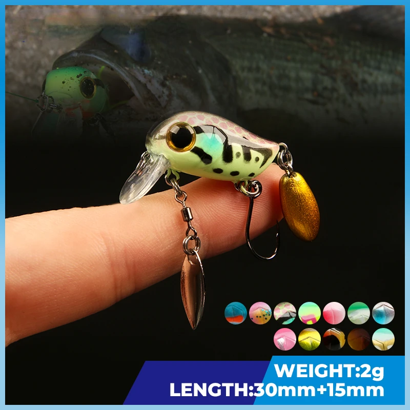Fishing Lure Topwater - Плавающие микрокренкбейтсы 30 мм2 г, искусственная