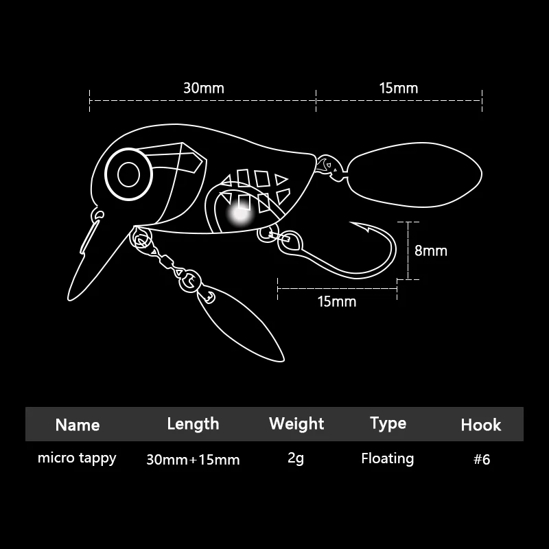 Плавающие микрокренкбейтсы 30  – обзор и цена Fishing Lure Topwater