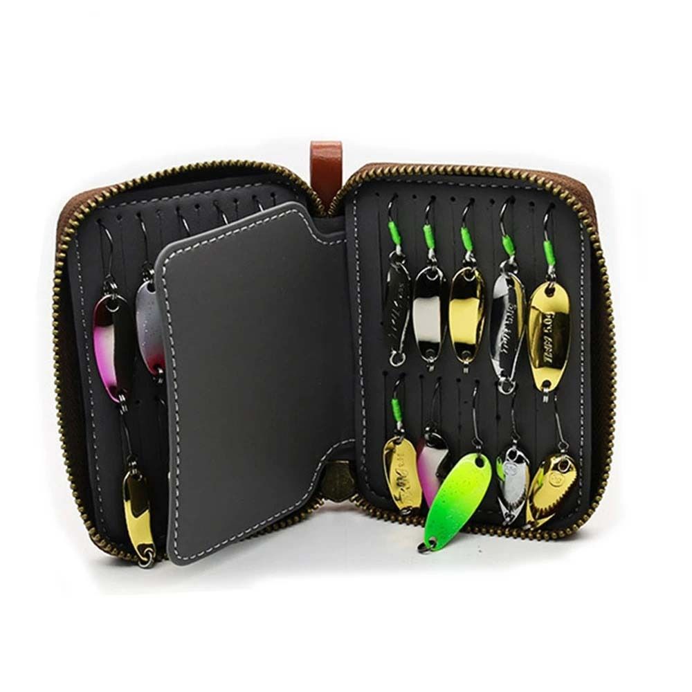 Кейс-кошелек из ПУ кожи для ры – обзор и цена Fishing Lure Spinner