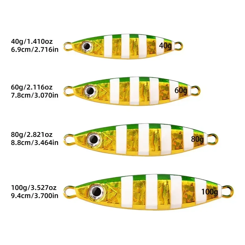 1 шт., 40 г, 60 г, 80 г, 100 г – обзор и цена Fishing Lure Spoon