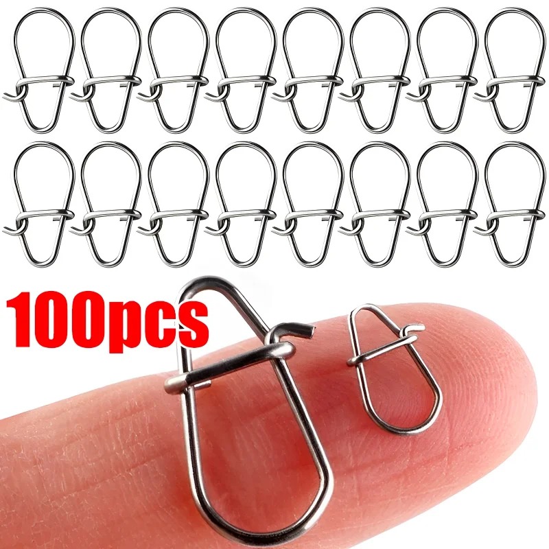 100 шт. застежек-карабинов из  – обзор и цена Fishing Lure Accessories