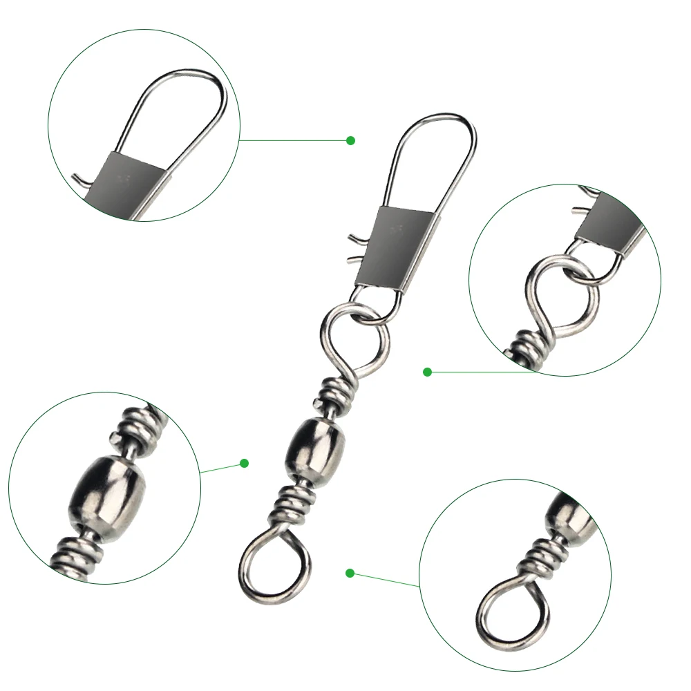 50 шт. рыболовных вертлюгов-ка – обзор и цена Fishing Lure Accessories